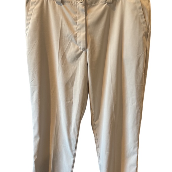 NIKEGOLF Women's Light Khaki Beige Tour Performance Dri-Fit Crop Pants Size 14 - Picture 2 of 9